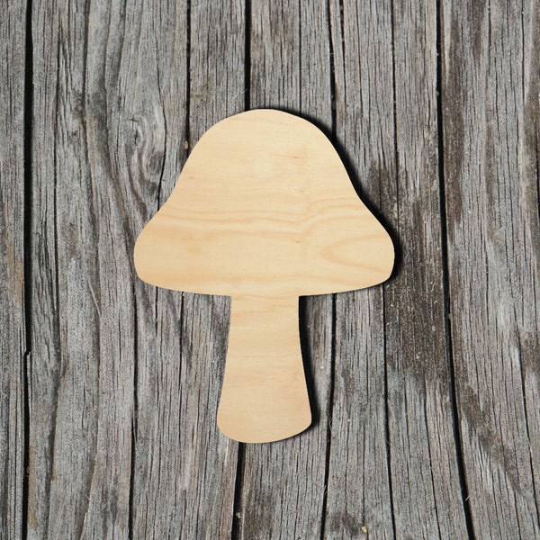 Mushroom - Multiple Sizes - Laser Cut Unfinished Wood Cutout Shapes