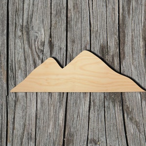 Mountains -  Laser Cut Unfinished Wood Cutout Shapes - Always check sizes and measure