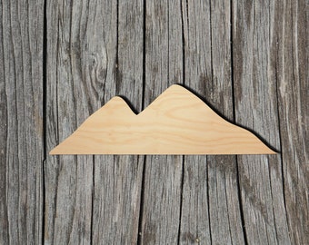 Mountains -  Laser Cut Unfinished Wood Cutout Shapes - Always check sizes and measure