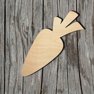 Carrot Shape -  Laser Cut Unfinished Wood Cutout Shapes - Always check sizes and measure