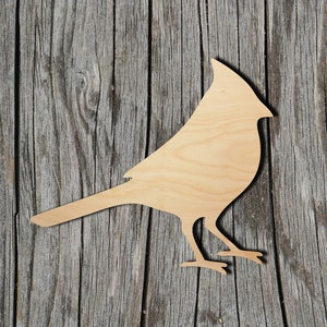 Cardinal Bird -  Laser Cut Unfinished Wood Cutout Shapes - Always check sizes and measure
