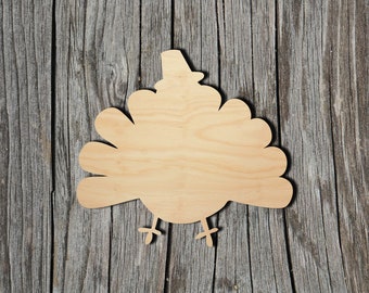 Turkey Shape -  Laser Cut Unfinished Wood Cutout Shapes - Always check sizes and measure