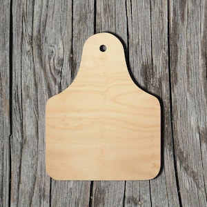 Cattle tag - Laser Cut Unfinished Wood Cutout Shapes - Always check sizes and measure