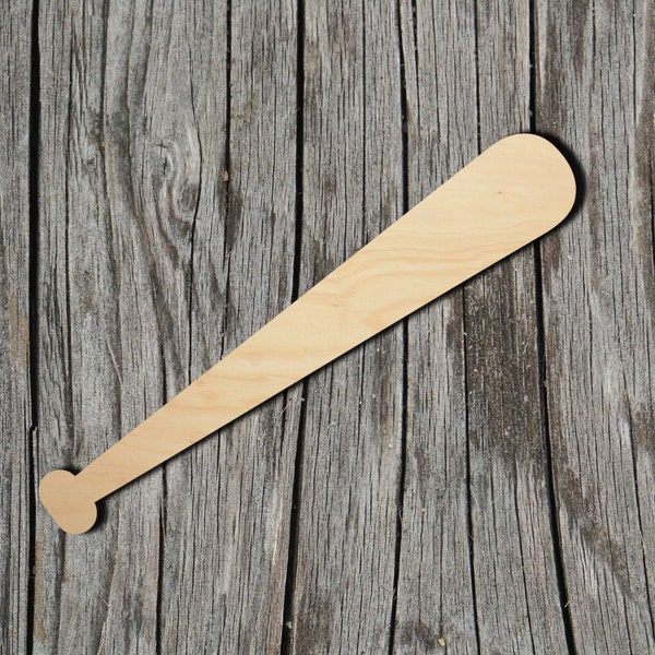 Baseball Bat -  Laser Cut Unfinished Wood Cutout Shapes - Always check sizes and measure