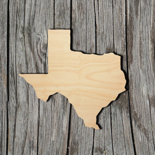 Texas State -  Laser Cut Unfinished Wood Cutout Shapes - Always check sizes and measure