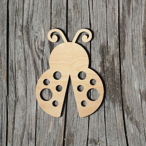 Ladybug Shape - Multiple Sizes - Laser Cut Unfinished Wood Cutout Shapes