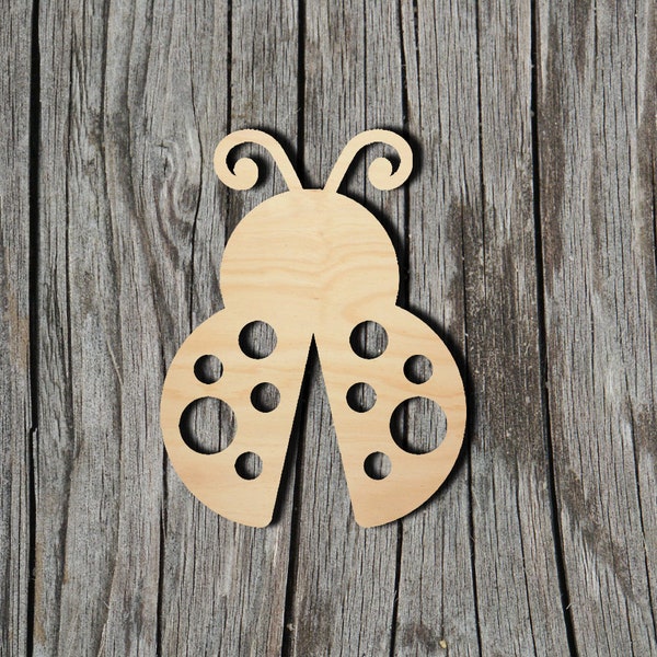 Ladybug Shape - Multiple Sizes - Laser Cut Unfinished Wood Cutout Shapes