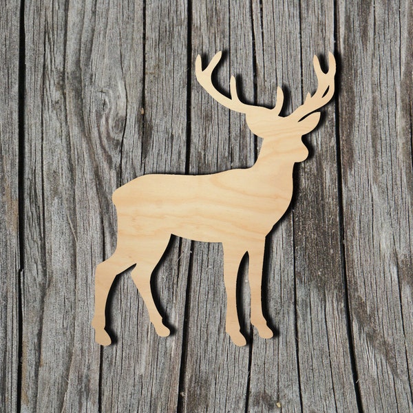 Buck - Deer shape - Wildlife -  Laser Cut Unfinished Wood Cutout Shapes - Always check sizes and measure