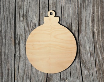 Christmas Ornament -  Laser Cut Unfinished Wood Cutout Shapes - Always check sizes and measure