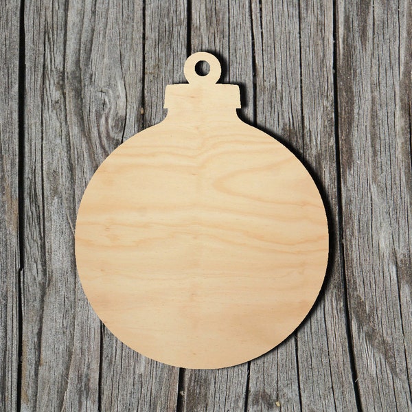 Christmas Ornament -  Laser Cut Unfinished Wood Cutout Shapes - Always check sizes and measure