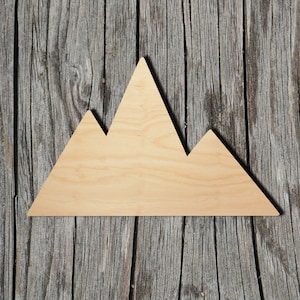 Mountains -  Laser Cut Unfinished Wood Cutout Shapes - Always check sizes and measure