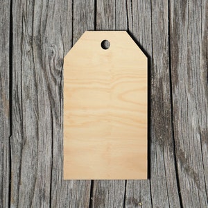 Gift Tag - Laser Cut Out Unfinished Wood Craft Shape TAG1 Gift Tag - Laser Cut Out Unfinished Wood Craft Shape TAG1