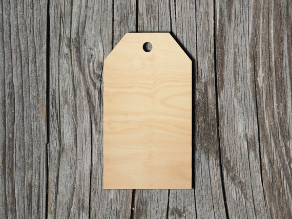 Gift Tag - Laser Cut Out Unfinished Wood Craft Shape TAG3 Gift Tag - Laser Cut Out Unfinished Wood Craft Shape TAG3