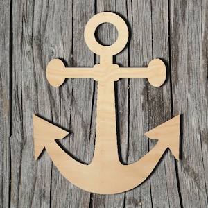 Anchor - Laser Cut Out Unfinished Wood Craft Shape ANC12 Anchor - Laser Cut Out Unfinished Wood Craft Shape ANC12