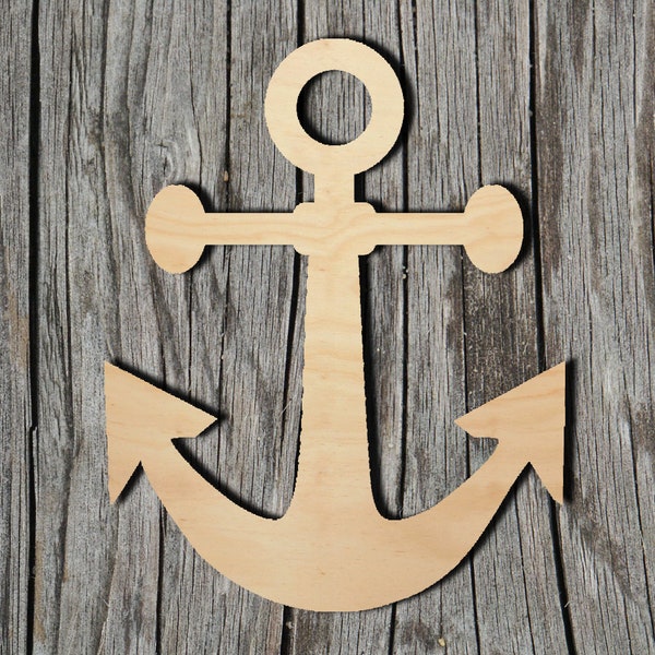 Anchor Shape -  Laser Cut Unfinished Wood Cutout Shapes - Always check sizes and measure