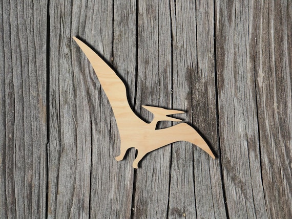 Dinosaur Wood Cutout - Laser Cut Unfinished 1/8" Baltic Birch Plywood Shape - DIY Craft Supply