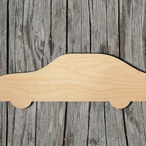 Car Shape -  Laser Cut Unfinished Wood Cutout Shapes - Always check sizes and measure