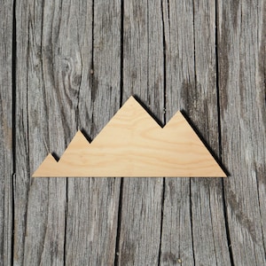 Mountains -  Laser Cut Unfinished Wood Cutout Shapes - Always check sizes and measure