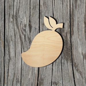 Mango - Laser Cut Unfinished Wood Cutout Shapes - Always check sizes and measure