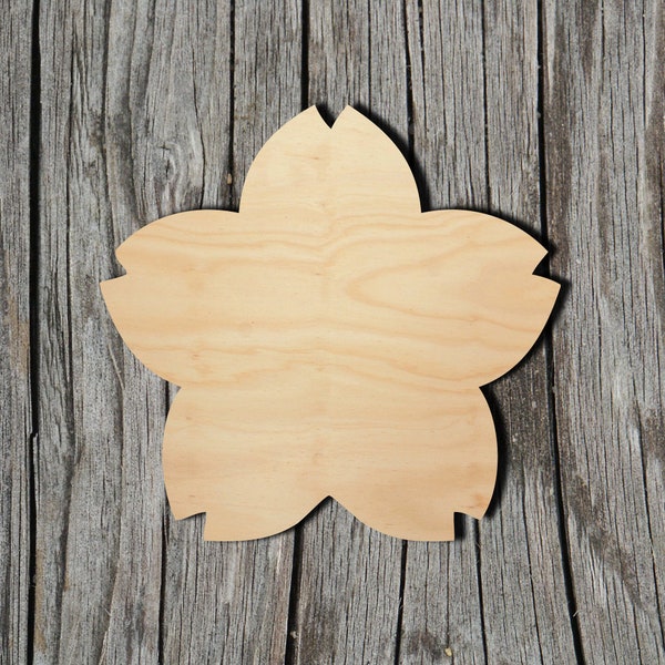 Cherry flower -  Laser Cut Unfinished Wood Cutout Shapes - Always check sizes and measure