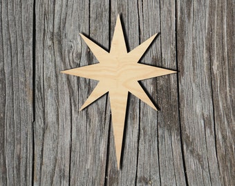 Bethlehem Star -  Laser Cut Unfinished Wood Cutout Shapes - Always check sizes and measure