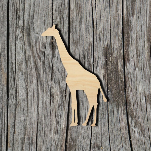 Giraffe -  Laser Cut Unfinished Wood Cutout Shapes - Always check sizes and measure