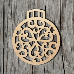 Christmas Ornament -  Laser Cut Unfinished Wood Cutout Shapes - Always check sizes and measure