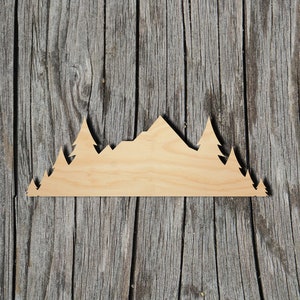 Mountains -  Laser Cut Unfinished Wood Cutout Shapes - Always check sizes and measure