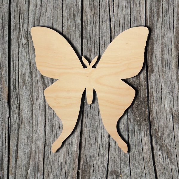 Luna Moth Shape -  Laser Cut Unfinished Wood Cutout Shapes - Always check sizes and measure