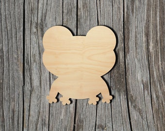 Frog -  Laser Cut Unfinished Wood Cutout Shapes - Always check sizes and measure