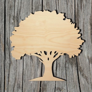 Oak Tree Shape -  Laser Cut Unfinished Wood Cutout Shapes - Always check sizes and measure