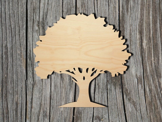 Oak Tree Shape Laser Cut Unfinished Wood Cutout Shapes Always Check Sizes  and Measure 