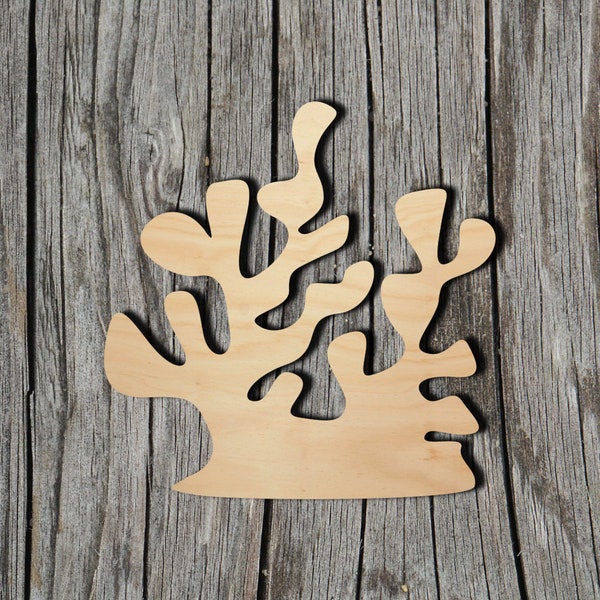 Coral Shape -  Laser Cut Unfinished Wood Cutout Shapes - Always check sizes and measure