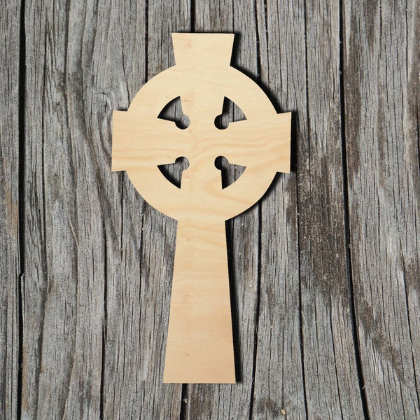 Celtic Cross -  Laser Cut Unfinished Wood Cutout Shapes - Always check sizes and measure