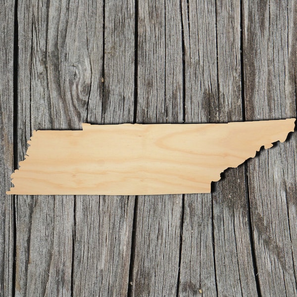 Tennessee State -  Laser Cut Unfinished Wood Cutout Shapes - Always check sizes and measure