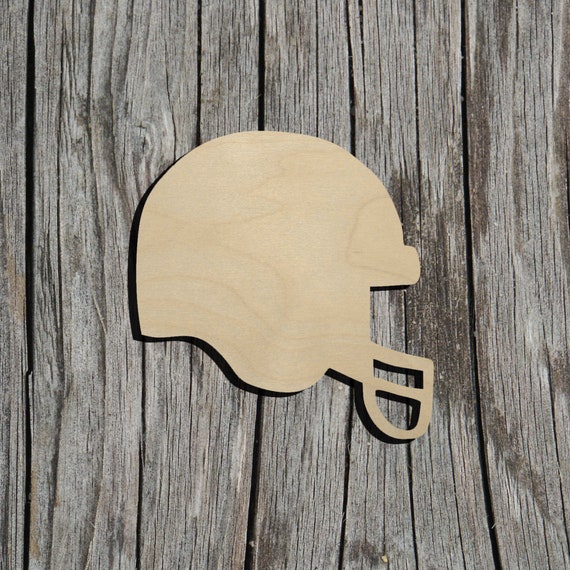 Wooden 6 Football Helmet Cutout Package of 12 Unfinished 1//8 Baltic Birch Football Helmet Craft Cutout Shape 6 Package of 12