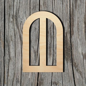 Window Shape -  Laser Cut Unfinished Wood Cutout Shapes - Always check sizes and measure
