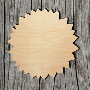 Sunflower Shape -  Laser Cut Unfinished Wood Cutout Shapes - Always check sizes and measure
