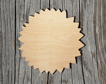 Sunflower Shape -  Laser Cut Unfinished Wood Cutout Shapes - Always check sizes and measure
