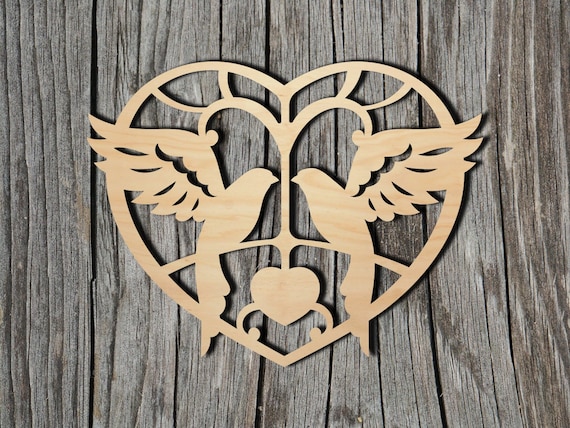 Heart Shape Laser Cut Unfinished Wood Cutout Shapes Always Check Sizes and  Measure 