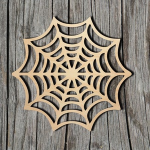 Spider Web Shape -  Laser Cut Unfinished Wood Cutout Shapes - Always check sizes and measure