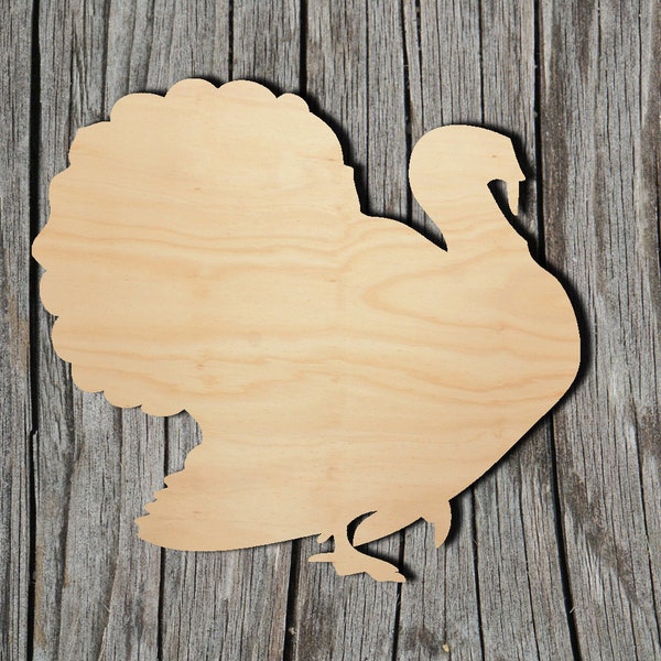 Turkey Shape -  Laser Cut Unfinished Wood Cutout Shapes - Always check sizes and measure