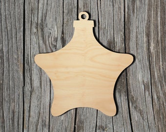 Christmas Ornament -  Laser Cut Unfinished Wood Cutout Shapes - Always check sizes and measure