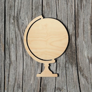 Globe Shape - Multiple Sizes - Laser Cut Unfinished Wood Cutout Shapes