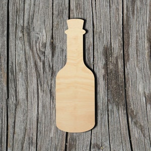Bottle Shape -  Laser Cut Unfinished Wood Cutout Shapes - Always check sizes and measure