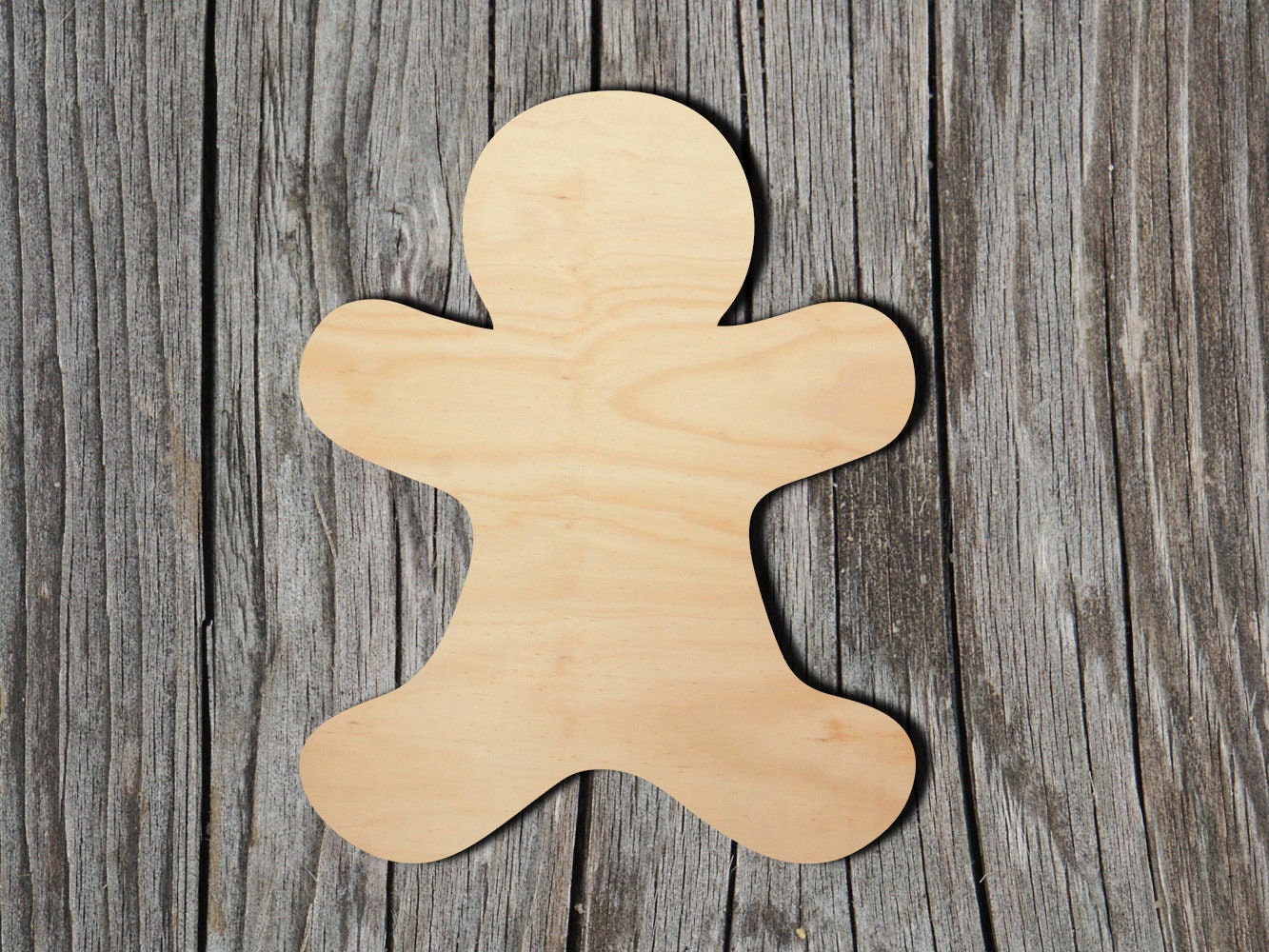 Gingerbread Man Laser Cut Unfinished Wood Cutout Shapes Always Check Sizes  and Measure 