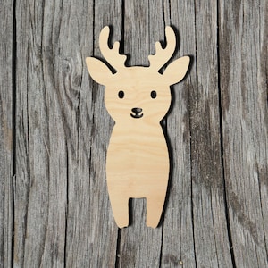 Reindeer shape - Christmas -  Laser Cut Unfinished Wood Cutout Shapes - Always check sizes and measure