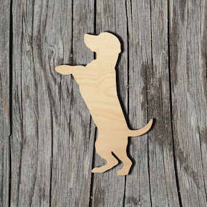 Dog -  Laser Cut Unfinished Wood Cutout Shapes - Always check sizes and measure