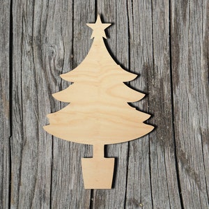 Christmas Tree -  Laser Cut Unfinished Wood Cutout Shapes - Always check sizes and measure