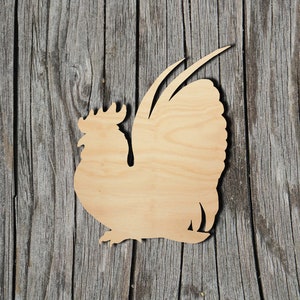 Rooster - Chicken - Multiple Sizes - Laser Cut Unfinished Wood Cutout Shapes